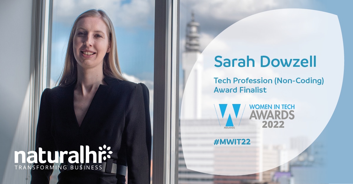 Sarah Dowzell, COO of Natural HR, shortlisted for Women in Tech Awards 2022
